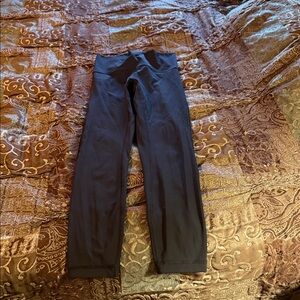 lululemon athletica Black Leggings with Floral Detail